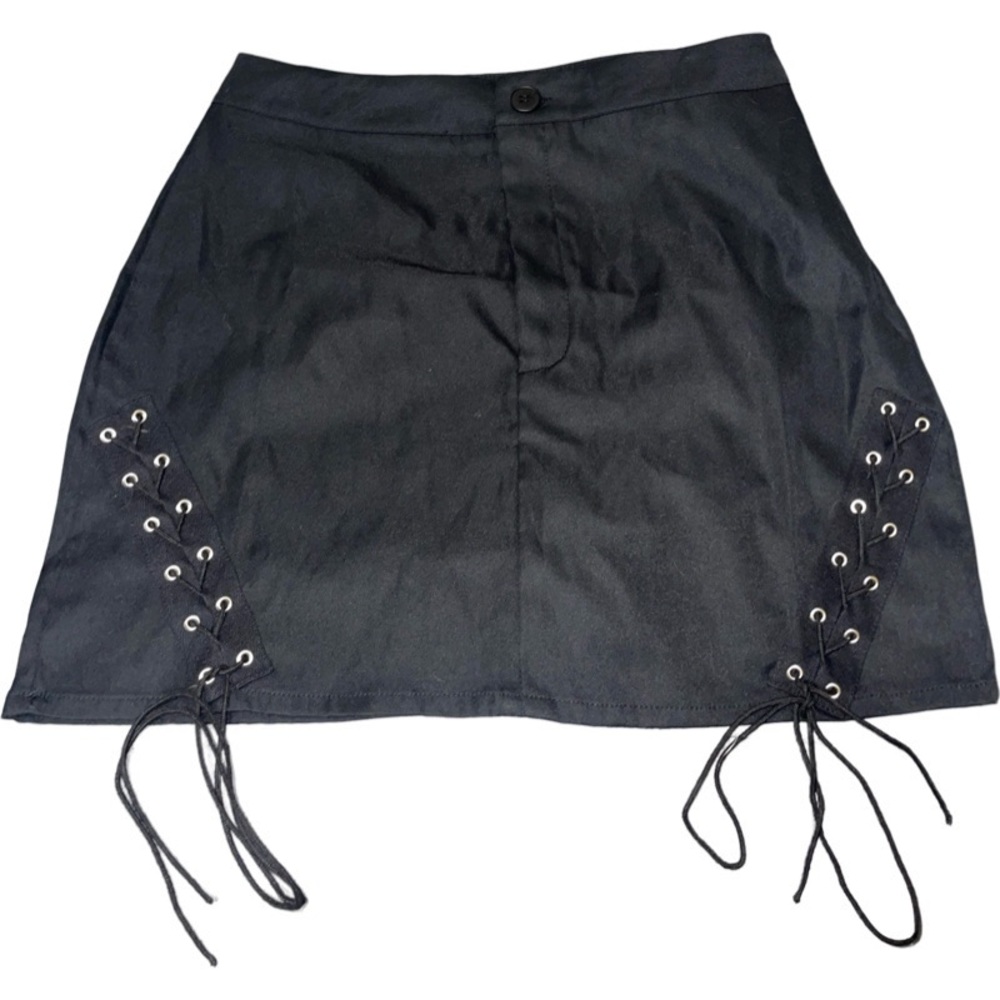 Shein Black Mini Skirt Laced Up Women’s Size M